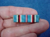 US Military WWII American Campaign Medal Ribbon Bar Clutch Back Mount Has double clutch pins and