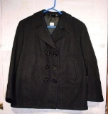 Regulation US Navy 100% Wool Female Pea Coat Peacoat Overcoat Size 18S . Nice regulation and