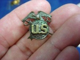 ms95 Vintage WWI era US Army Signal Corps Bronze & Silver Sweetheart Pin . WWI era US Army Signal