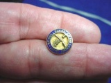 1950s National Guard of the United States Gold & Enamel Lapel Pin Beautiful gold and enamel lapel