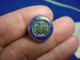 1940-50s Grand Lodge of Virginia 25 Year Mason Sterling Silver Lapel Pin Beautiful sterling silver