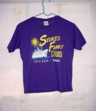 New w/ Tag STUKES FAMILY CRUISE July 1916 Bahamas Purple Tee Shirt Youth Medium . NEW with tag,