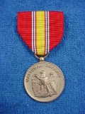 Original US National Defense Service Medal w/ CN-GI Pin Back Brooch . US National Defense Service