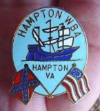 31 Vintage Hampton Virginia WBA Bowling Pin Vintage NOS (New Old Stock) enamel Women?s Bowling