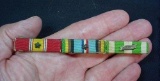 3 Place US Military Ribbon Bar Rack NDSM, AFEM, Vietnam Campaign . 3 place US military ribbon bar