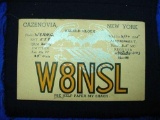 1935 Amateur HAM Radio QSL QSO Card W8NSL Cazenovia New York . Original 1935Amateur Radio (HAM) QSL