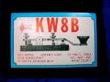 1990 Amateur HAM Radio QSL QSO Card KW8B Plymouth Michigan . Original 1990 Amateur Radio (HAM) QSL