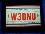 1935 Amateur HAM Radio QSL QSO Card W3DNU Absecon New Jersey . Original 1935 Amateur Radio (HAM) QSL