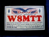 1935 Amateur HAM Radio QSL Card W8MTT Monongahela PA . Original 1935 Amateur Radio (HAM) QSL card