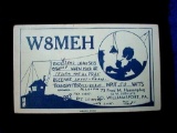 1935 Amateur HAM Radio QSL Card W8MEH Williamsport PA . Original 1935 Amateur Radio (HAM) QSL card