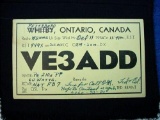 1935 Amateur HAM Radio QSL Card VE3ADD Brant Ontario Canada . Original 1935 Amateur Radio (HAM) QSL