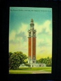 pc26 . Vintage Linen Postcard Richmond VA WWI War Memorial Carillon 66 Bells . The post card