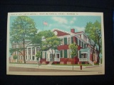 pc27 . Vintage Linen Postcard Home of Chief Justice Marshall Richmond VA . The post card measures