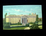 pc29 . Vintage Linen Postcard Confederate Memorial Institute Richmond VA . The post card measures