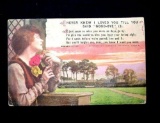 pc66 . Vintage 1920 Postcard Dreamy 