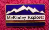181 Enamel McKinley Explorer Domed Rail Car Scenic Railroad Pin Attractive McKINLEY EXPLORER scenic