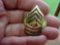 79 US Army First Sergeant 1SGT Rank Gold Metal Collar Chevron Pin . Single US Army First Sergeant