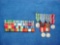 US Army transfer to USAF Ribbon Bar Rack & Matching 6 Place Mini Medals . Nice 12 place US ribbon