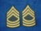 1970s era US Army Master Sergeant Rank Chevrons for Uniform . Pair of US Army MASTER SERGEANT rank