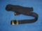 356 . US Navy Black 36? Cotton Stretch Belt with Gold Buckle . US Navy uniform belt and buckle. The