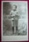 1890 Cabinet Photo Boy in Sailor Suit with Shovel & Rake Circa 1890 Cabinet Card photograph of a