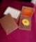 Vintage 1960s New in Case & Box ULTIMA II Revlon Enamel and Gold Compact. This absolutely beautiful