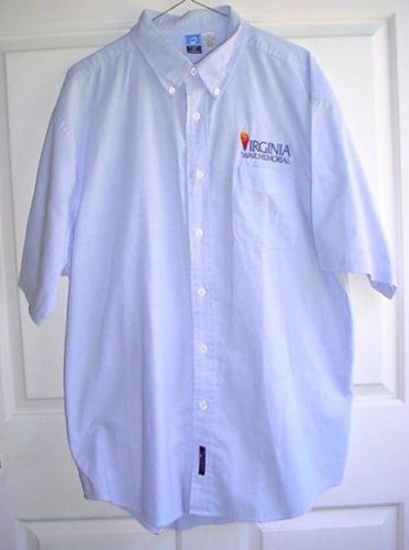 Virginia War Memorial Blue Mans Button Up Shirt XL Nice man?s button collar short sleeve shirt from