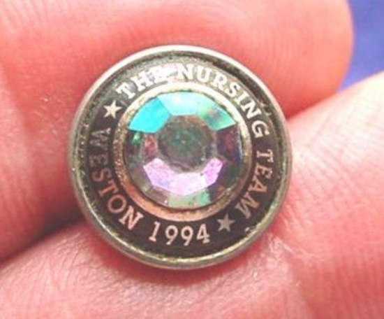 WESTON 1994 The Nursing Team Jeweled Nurse Pin Attractive WESTON 1994 THE NURSING TEAM pin. Has a