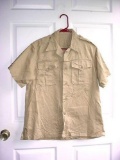 259 Regulation 1956 dated US Army Khaki Cotton Twill Uniform Shirt 15-15? USA MADE, where quality