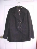 USN Regulation US Navy 100% Wool Female Pea Coat Peacoat Overcoat 16R . Nice regulation and official