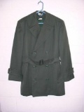 Vietnam War 1966 US Army Overcoat w/ Liner & Belt Custom Shorten to Mackinaw Length . Very