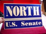 1994 Oliver NORTH US SENATE Political Campaign Sign 22? by 14? Original political campaign sign for