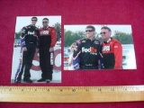 2 Early Photographs of NASCAR Drivers Denny Hamlin & Curtis Markham . 2 color photographs of NASCAR