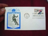 Aristocrat FDC First Day Issue Cover 1980 Olympic Games Downhill Skiing . First Day of Issue Cover