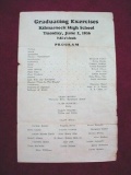 1936 Graduating Exercises Program Kilmarnock High School Virginia . 1 page Graduating Exercises