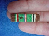 US WWII EAME European Campaign Medal Ribbon w 1 Star Pin Back Mount Has 1 bronze star, looks like