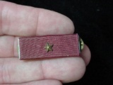 WWII US Navy Good Conduct Medal Ribbon Bar w/ Bronze Star Device Has clutch back reverse. Condition