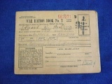 Original WWII Ration Book Named to 2 Year Old Buffalo NY Child . Original WWII Ration Book Number 3.