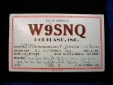 1935 Amateur HAM Radio QSL QSO Card W9SNQ Portland Indiana . Original 1935 Amateur Radio (HAM) QSL