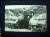 pc3 . Vintage WWI AEF AMERICANS FRONT LINE TRENCH in FRANCE Postcard . The post card measures 3.5?
