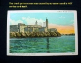 pc20 . Vintage 1920s Morro Castle Havana Cuba Castillo del Morro Postcard . The post card measures