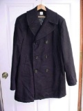 Official Regulation US Navy 100% Wool Pea Coat Size 44XL USN Overcoat Peacoat . Nice official US