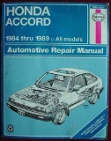 HONDA ACCORD 1984 to 1989 ALL MODELS HAYNES REPAIR MANUAL Large format HAYNES REPAIR MANUAL for the