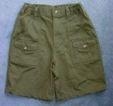 BSA Boy Scouts of America Forest Green Twill Uniform Shorts Size 12 Waist 26 USA MADE, where quality