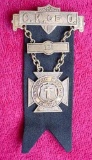 Vintage Antique Catholic Knights of Ohio Branch No 130 Jewel Medal Original Catholic Knights of