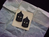 NOS New Old Stock Pair Metal USMC US Marine Corps Major SGM E-9 Rank Chevrons NEW-OLD-STOCK, on