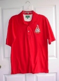 USMC US Marine Corps Marathon Staff Logo Red Polo Shirt Size Medium Nice clean pre-owned US Marine