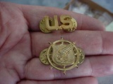 94 Vietnam War era Set of Army Transportation Corps & US Officers Collar Pins Vietnam War era set of