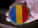 WWII era Cut Edge US Army Replacement & School Command Uniform Sleeve Patch WWII era cut edge US