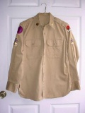 Korean War US 2nd Army IX Corps Khaki-1 Shirt 1951 Infantry SGT Small Chevrons Nice US Army combat